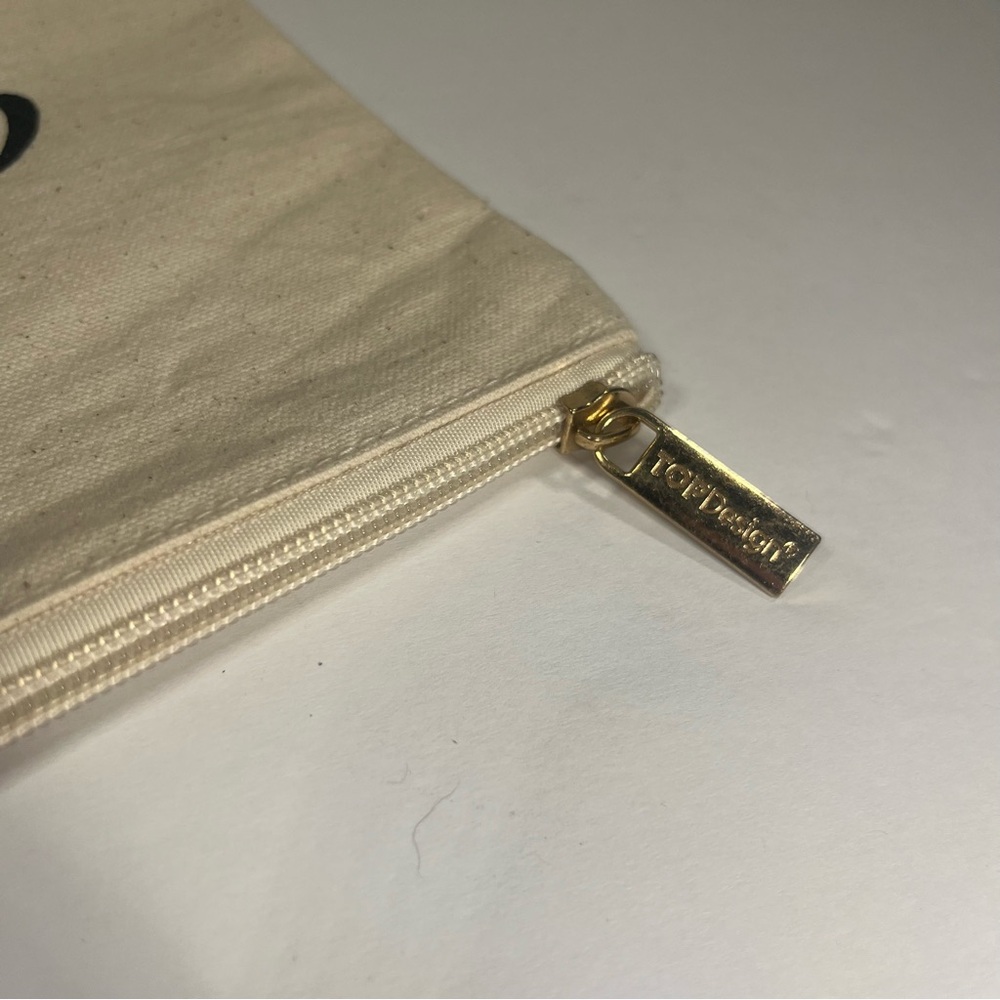Canvas Zippered “and so the adventure begins” Pouch - Picture 3 of 8